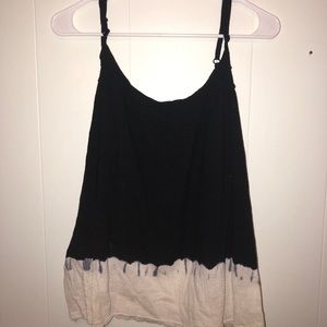 Tie dye dipped bottom tank top